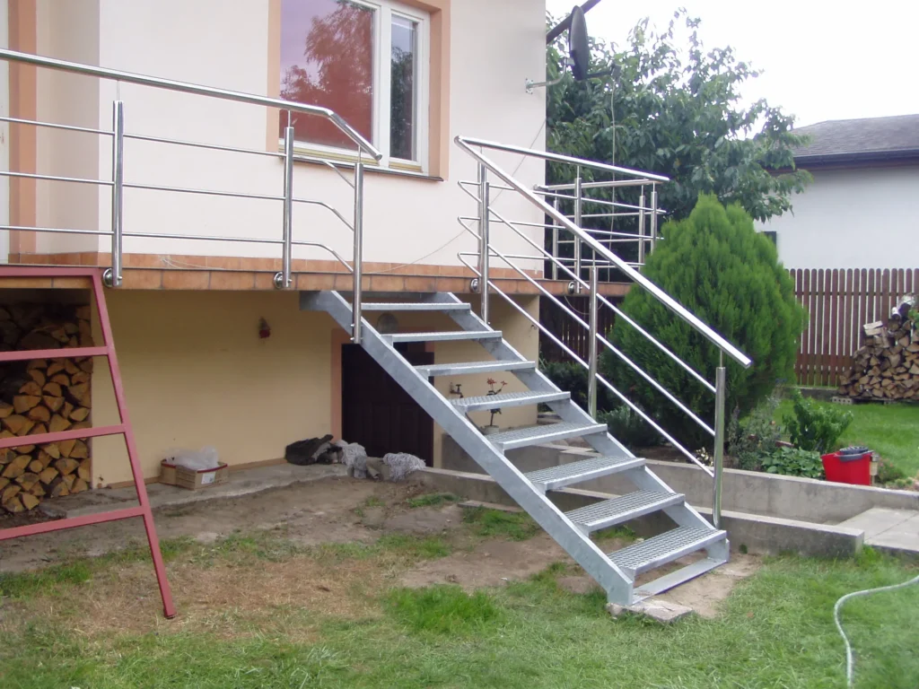 Steel stairs