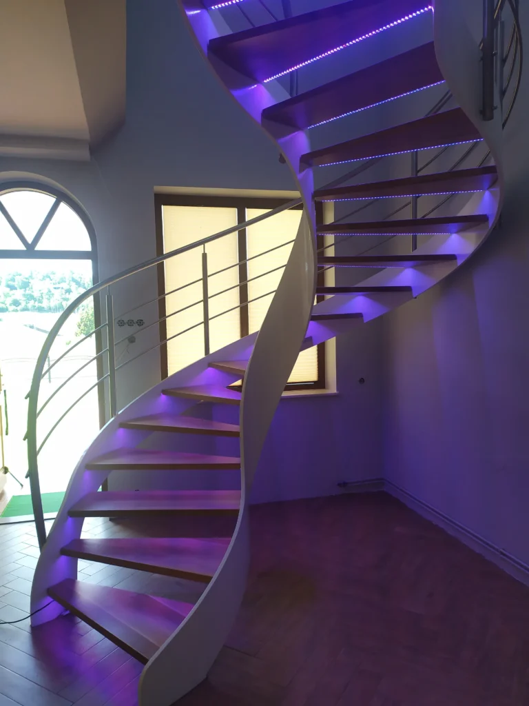 Metal & wood Stairs