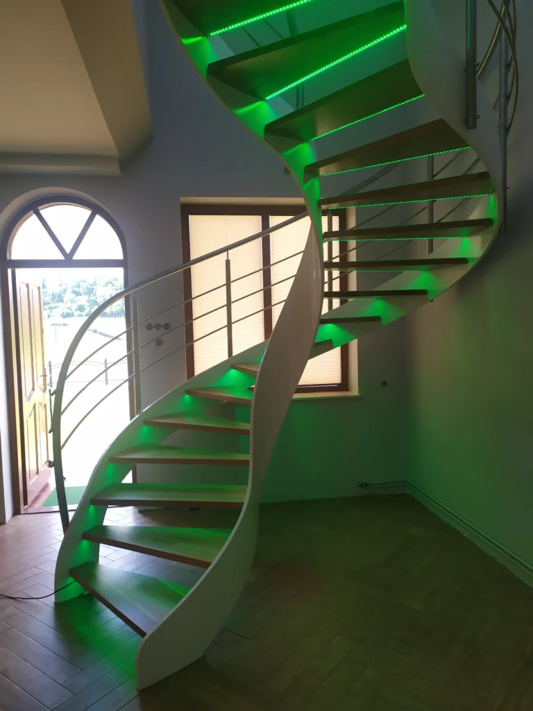 Metal & wood Stairs