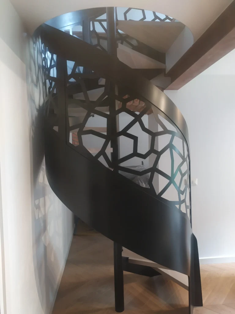 Metal & wood Stairs