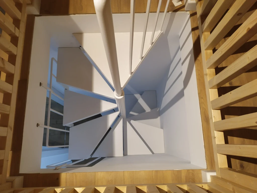 Steel stairs