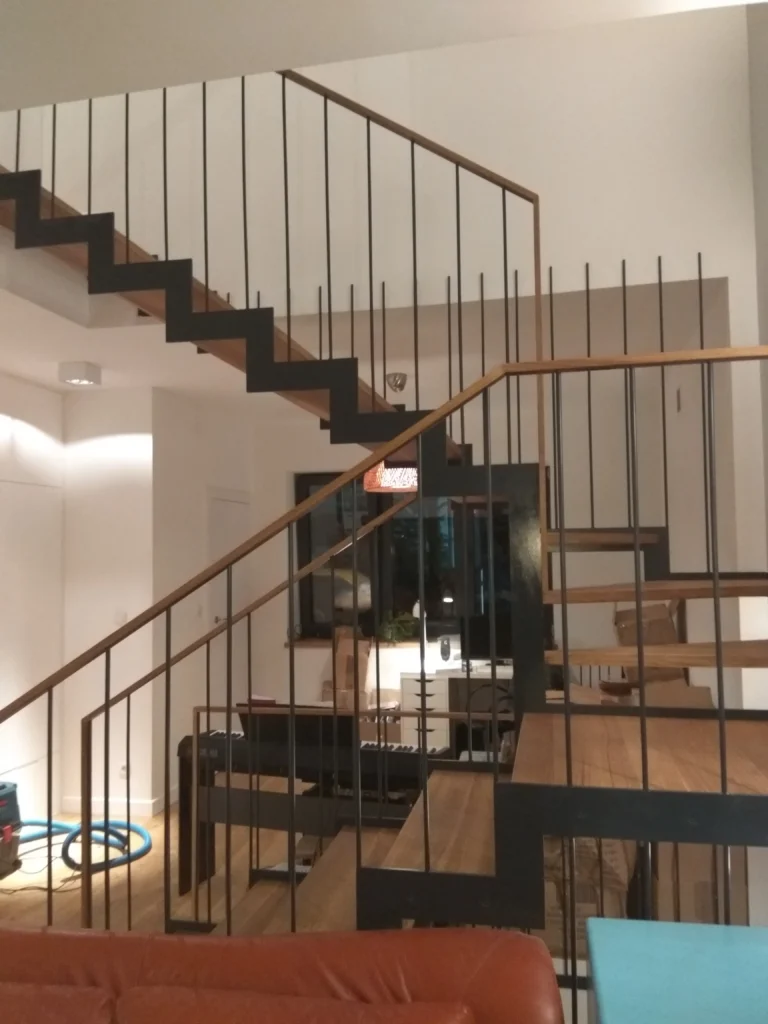 Metal & wood Stairs