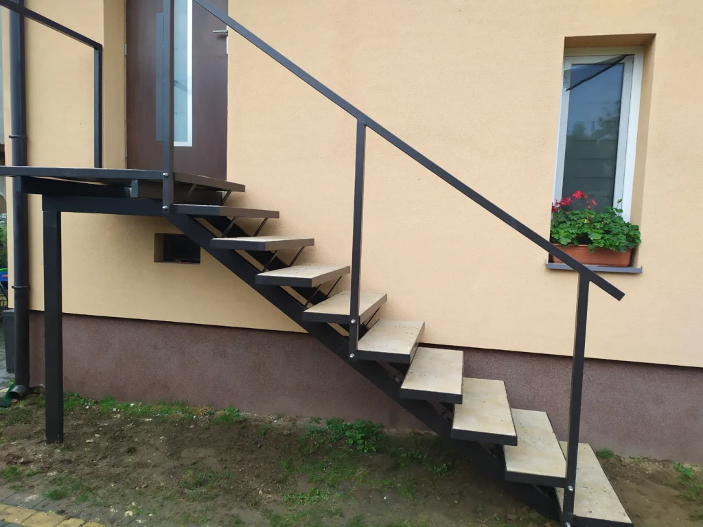 Steel stairs