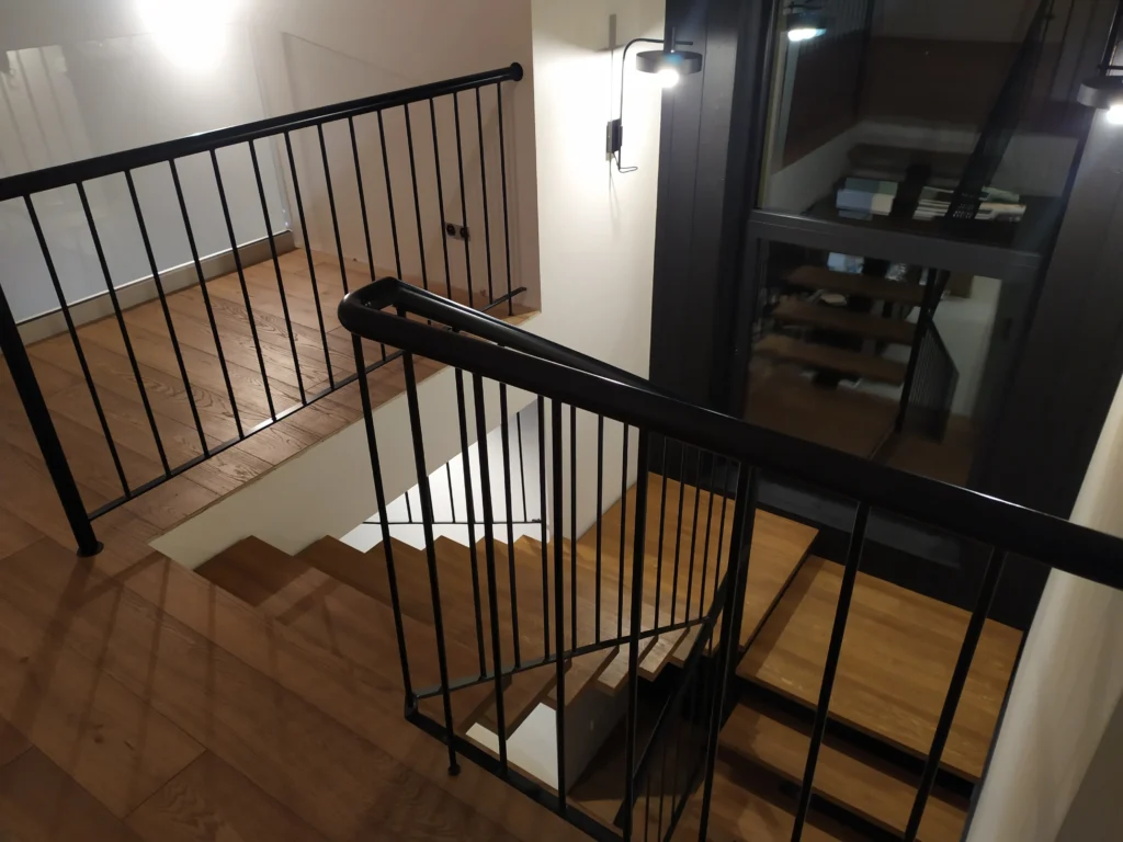Metal & wood Stairs