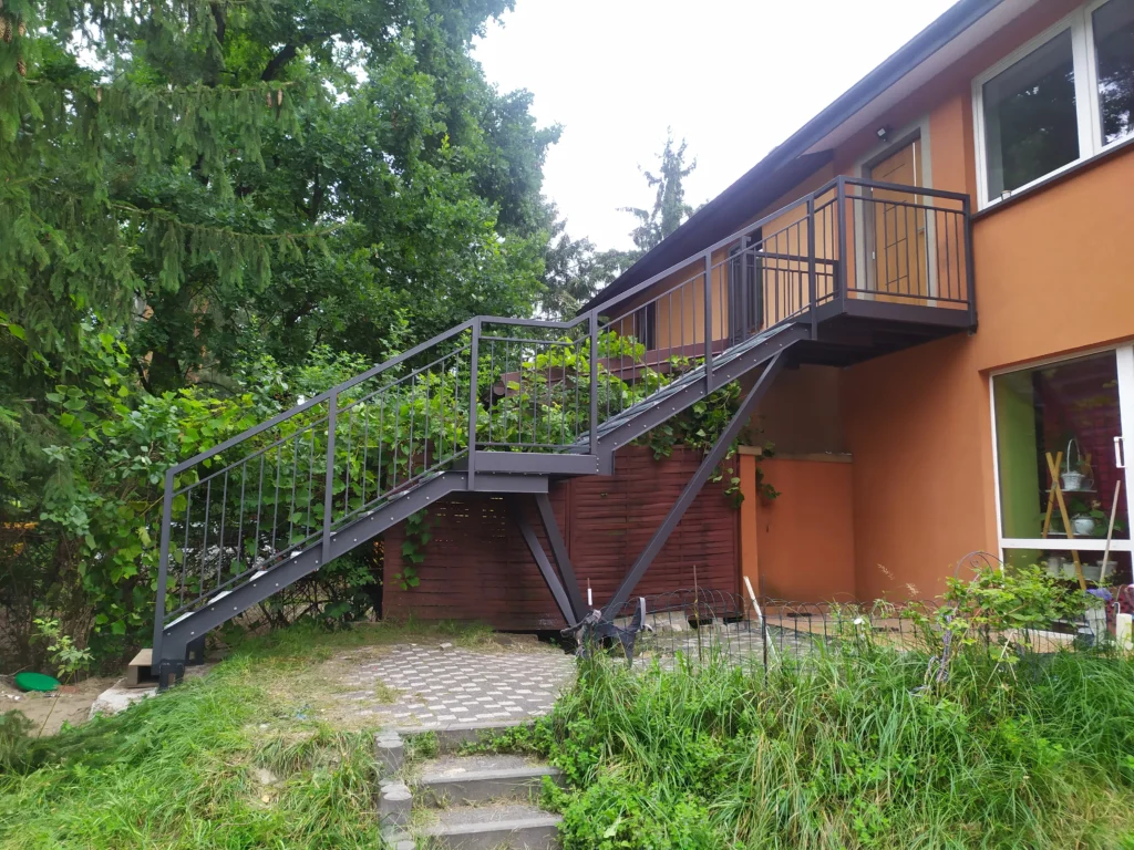 Steel stairs