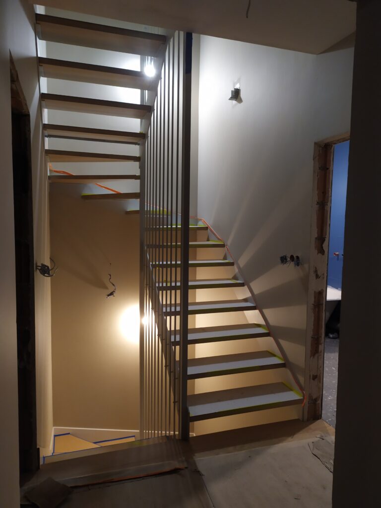 Open-riser stairs